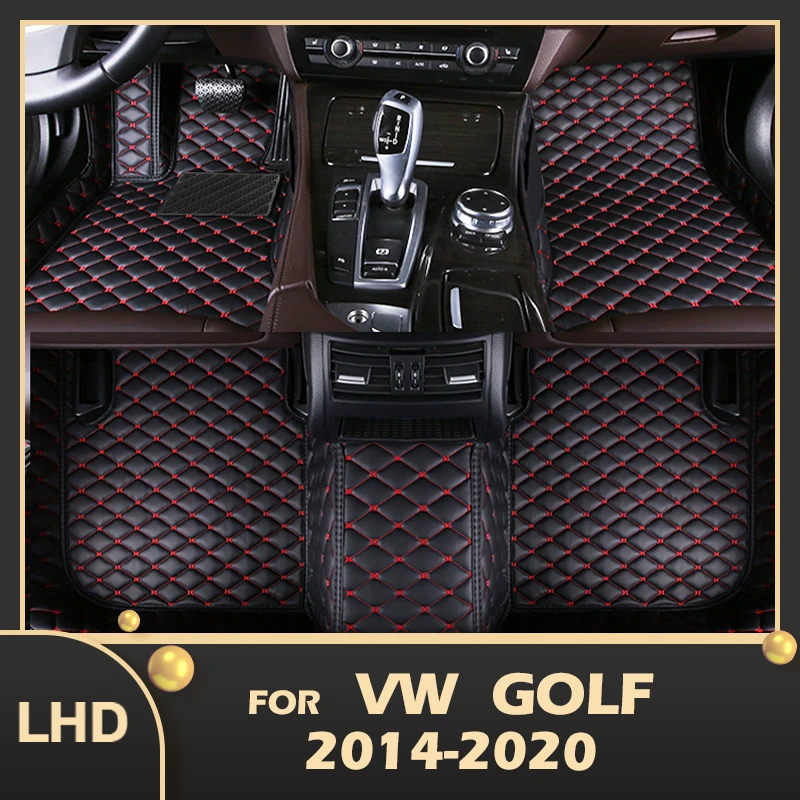 

Car Floor Mats For VW Volkswagen Golf 2014 2015 2016 2017 2018 2019 2020 Custom Auto Foot Pads Carpet Cover Interior Accessories