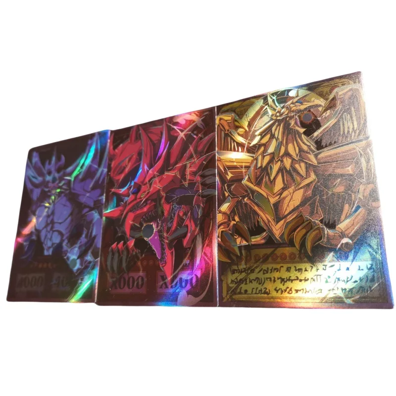 Yu-Gi-Oh флэш-карта египетский Бог DIY обычный флэш-процесс набор из 3 листов аниме