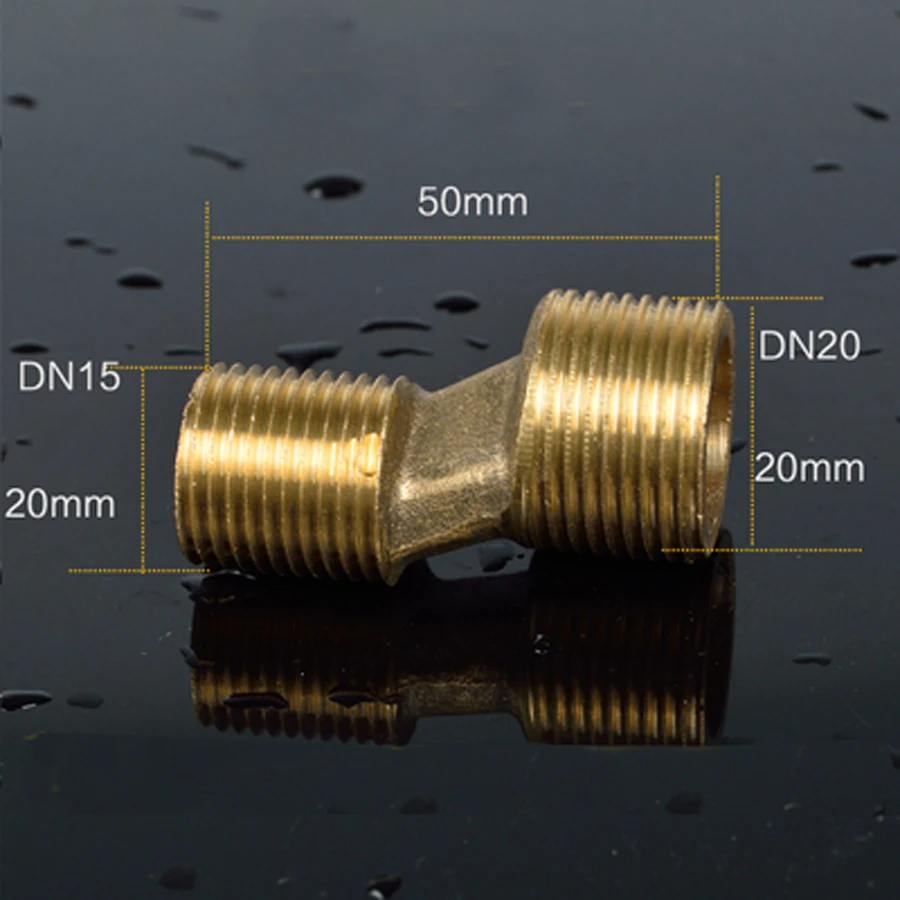 

G 3/4" to 1/2" BSPP Male Eccentric Brass Reducer Extended Corner Length 50mm For Faucet accessories shower