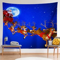tapestry christmas santa claus luxury spirit beautiful catcher tree snow festival nature star art wall hanging bedroom decoratio