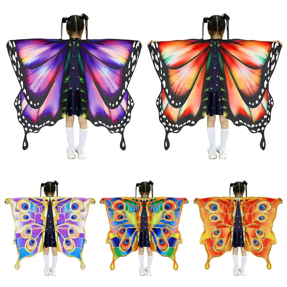 

Girls Sparkling Performance Props Gilding Asymmetrical Butterfly Wings Cape Shoulder Straps Butterfly Wings Fairy Wing