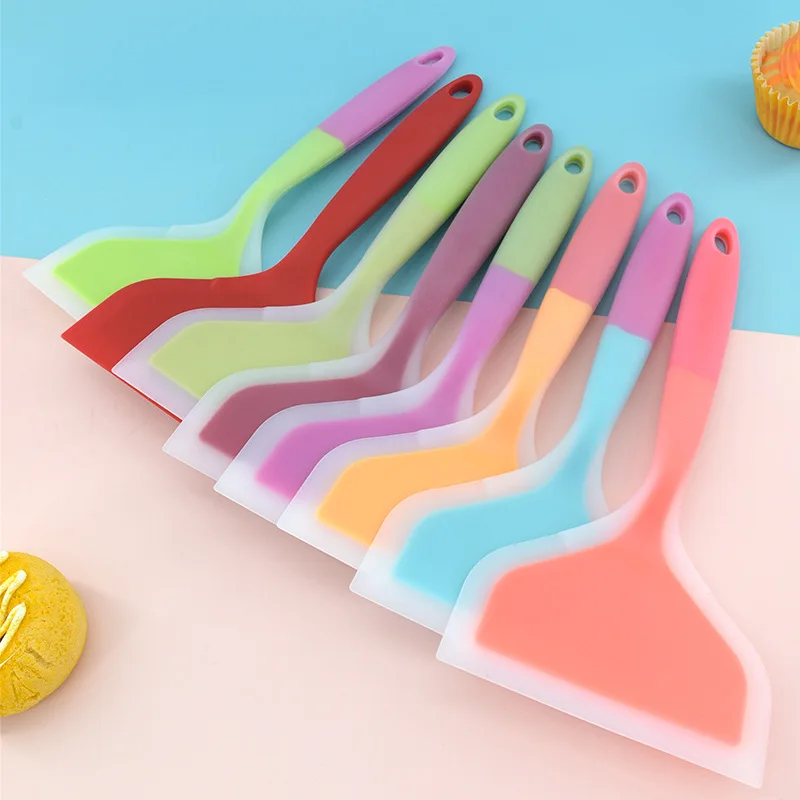 

Silicone Kitchen Ware Cooking Utensils Spatula Egg Beef Meat Kitchen Scraper Wide Pizza Cooking Tools Shovel Non-stick Spatula