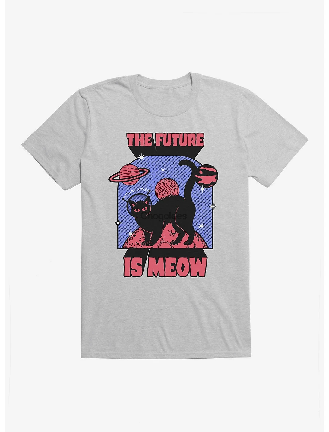 Кошки будущее футболка Meow HEATHER hi-res | Футболки на заказ