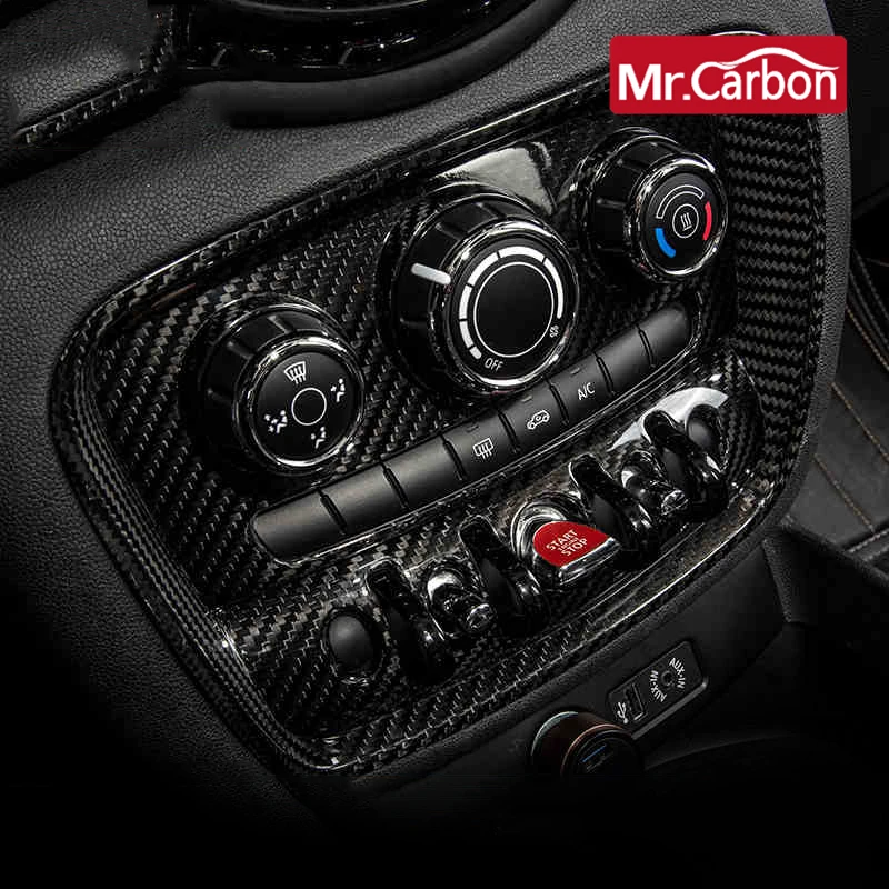 

Car Central Air Conditioning Control Panel Cover True Carbon Decorative Sticker For M Coope r S F 54 Club Accessories