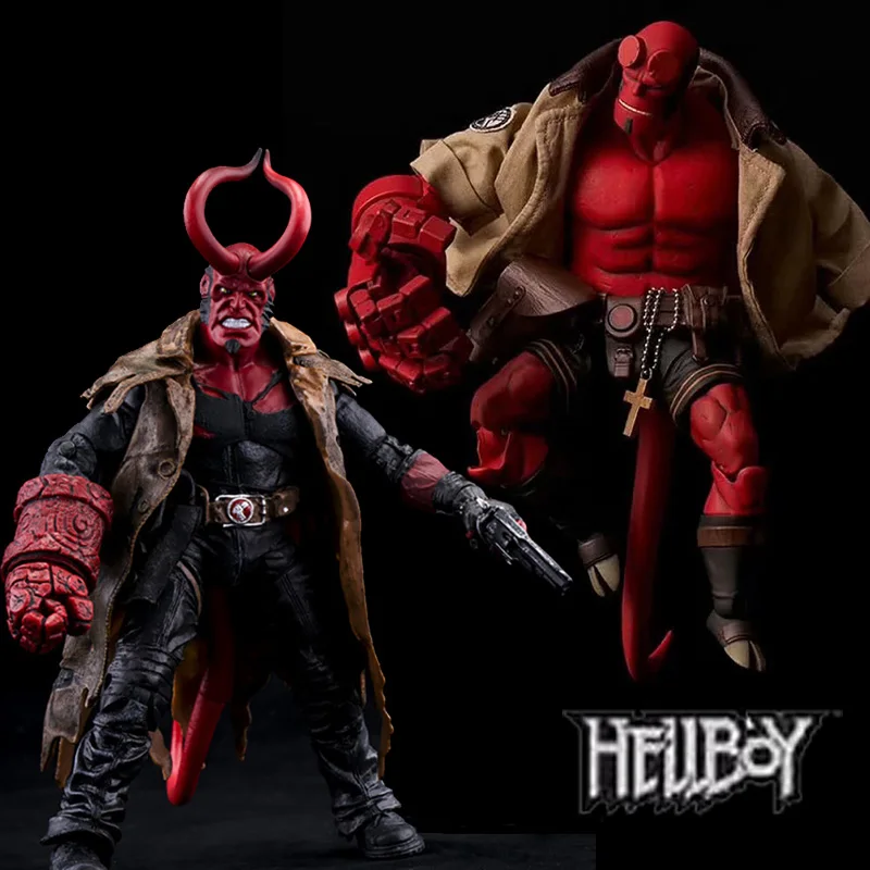 Pvc Action Figure Real Clothes Can Be Undress Hellboy  Samaritan Model Toy Doll Christmas Gift