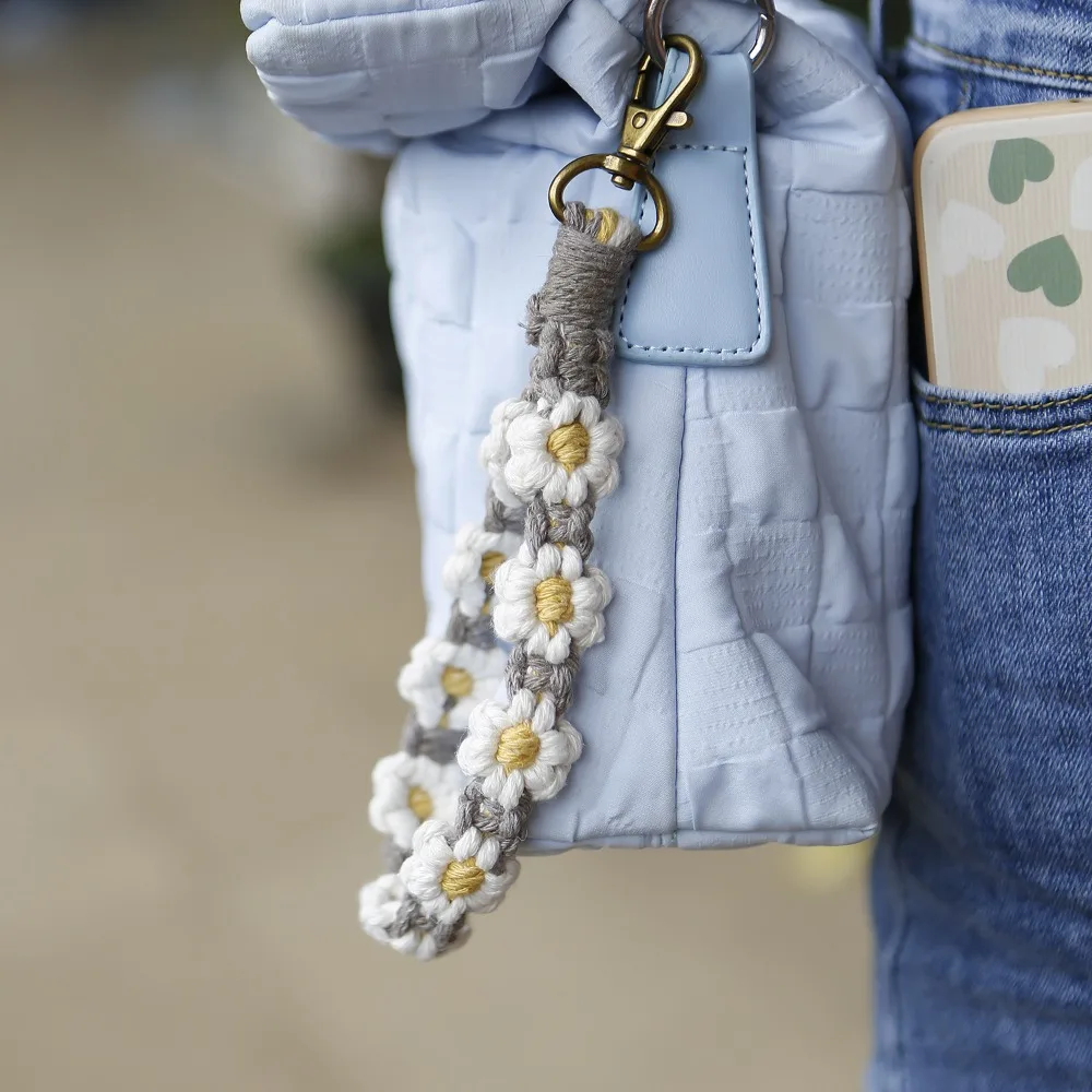 Новинка плетеный браслет ручной работы с маргариткой и цветком ремешок для