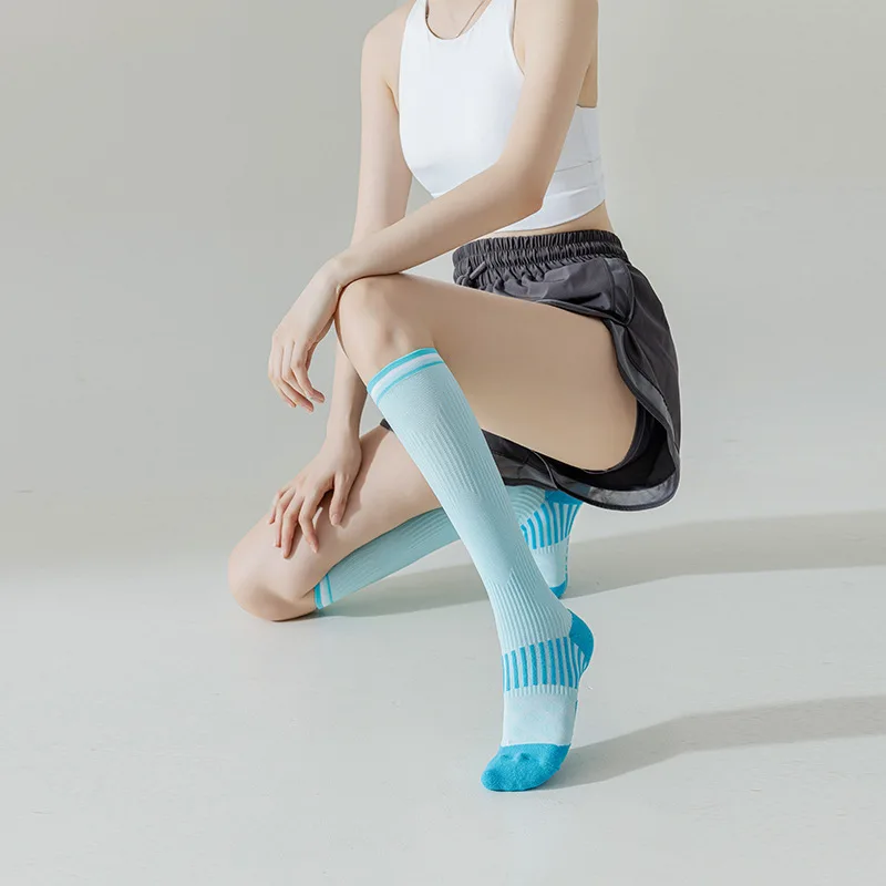 Rope Skipping Running Compression Stockings Women Professional Fitness Sports Compression Socks Yoga Tennis Muscle Calf Non-Slip