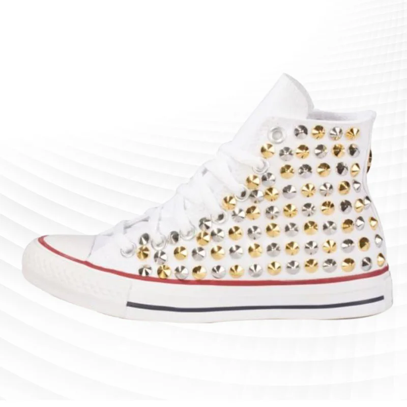 

Rivet canvas shoes, classic, rising, handmade, customized, casual, men's and women's, hip-hop personalized shoes