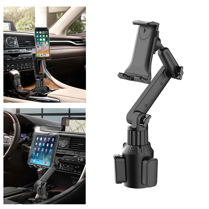 

Car Phone Holder Pad Holder In Car Cellphone Cupholder 360 Adjustable Cup Holder Laptop Stand 270 Tilt Bar Triangular Base