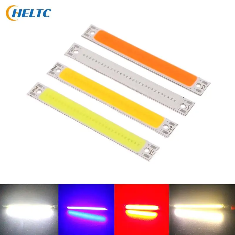 

3V-4V DC 60mm 8mm LED COB Strip 1W 3W Warm Cold White Blue Red COB LED Light Source For DIY Bicycle Work Lamp 120/360 (lm)