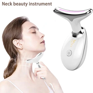 Neck Massager Wrinkle Remove Skin Care Tool 3 Colors LED Photon Therapy Skin Tightening Reduce Doubl in Pakistan