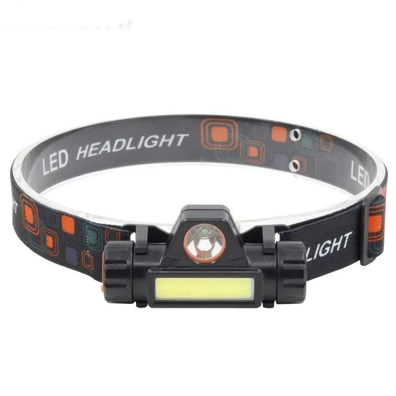 

Led + Cob Dual Purpose Strong Light Front Led Head Lamp With Magnet Built-in Lithium Battery Usb Charging Mini Work Flashlight