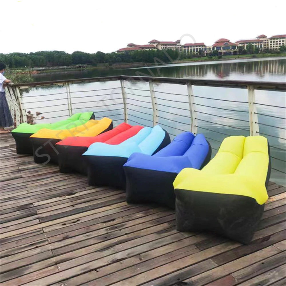 2023 Outdoor inflatable leisure sofa wholesale music festival lazy air bed home beach inflatable bed portable camping equipment