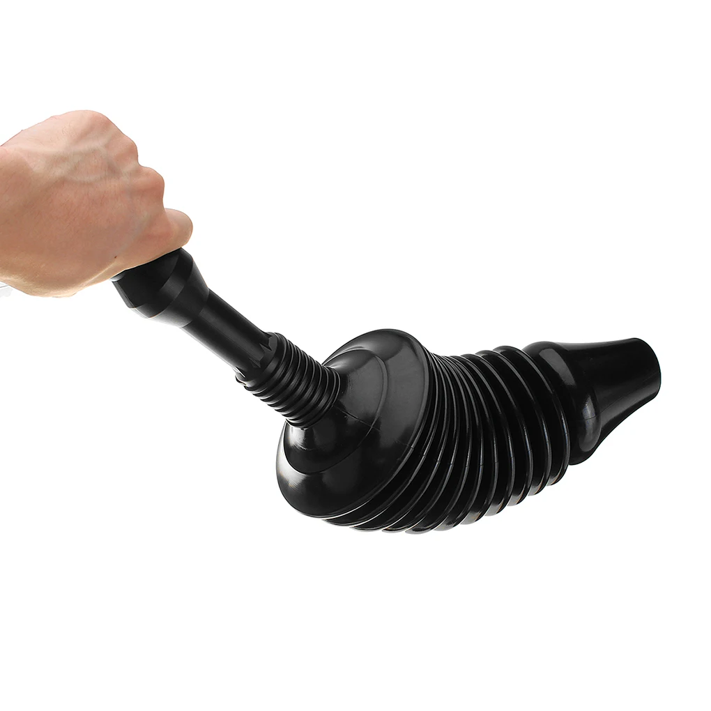 

High Pressure Sewer Dredge Clogged Toilet Plunger Reusable Drain Blockages Blaster Unblock Powerful Bellows Grip Clear Bathroom
