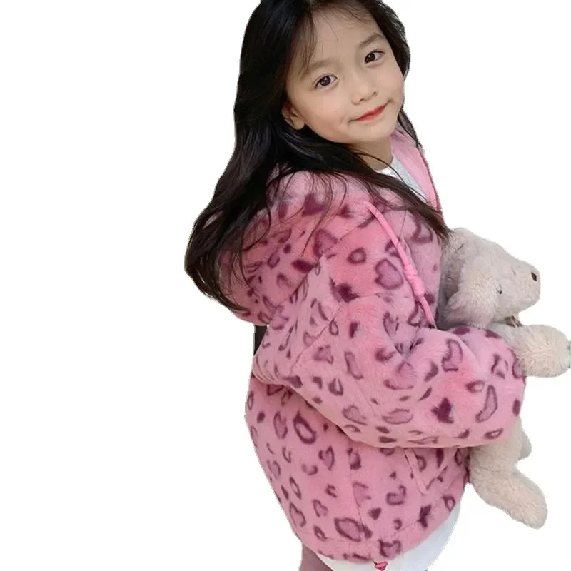 Верхняя одежда для девочек плотный топ из хлопка с капюшоном и имитацией