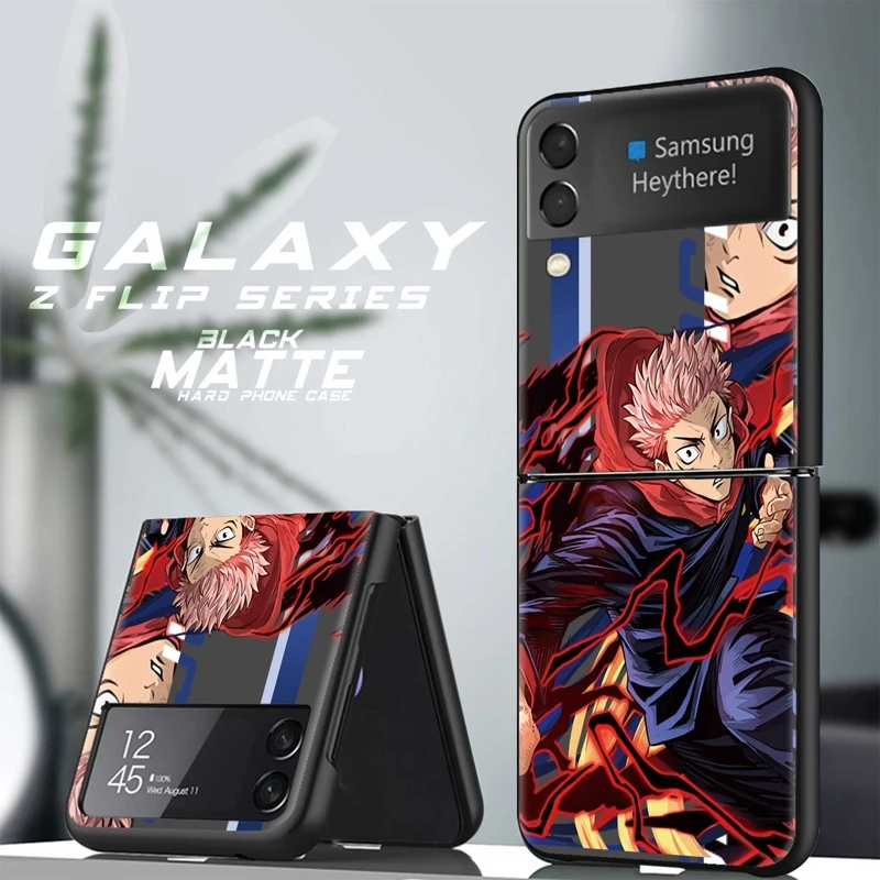 

Cases For Samsung Galaxy ZFlip Hard Edge Z Flip Flip3 Flip4 5G Zflip3 Zflip4 Luxury Jujutsu Kaisen Anime Japan Itadori Yuji