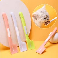 new multifunction dog cat feeding spoon can open lid pet food spoon long handle silicone dogs feeding spoons pet accessories