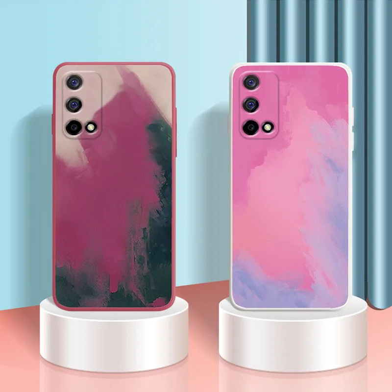 watercolor soft tpu silicone phone case for oppo realme gt master edition 5g colorful back cover free global shipping