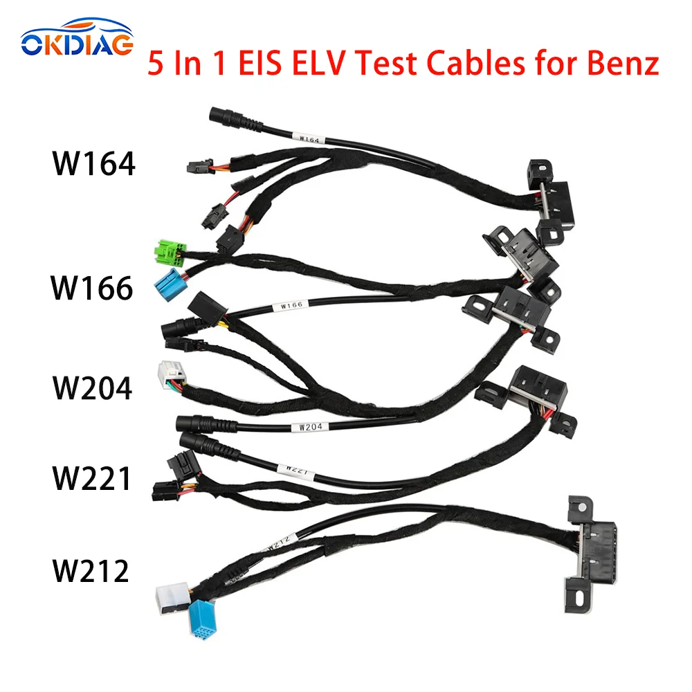 

5 In 1 EIS ELV Test Cables for Mercedes Benz Works Together with VVDI MB BGA TOOL and CGDI Prog MB for W204 W212 W221 W164 W166
