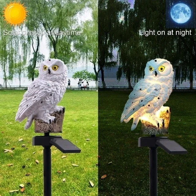

1Pc Waterproof Solar Power LED Light Garden Path Yard Lawn Owl Animal Ornament Lamp Outdoor Decor Garden Statues