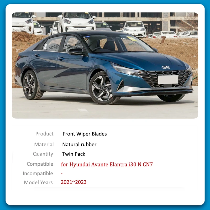 Передние щетки стеклоочистителя для Hyundai Elantra N Avante i30 CN7 2021 2022 2023 Щетка дворники