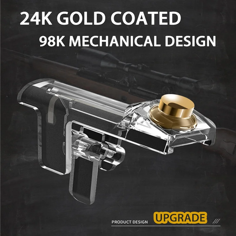 24k abs metal for pubg mobile phone game controller gamepad joystick trigger aim shooting l1 r1 key button for iphone 12 android free global shipping