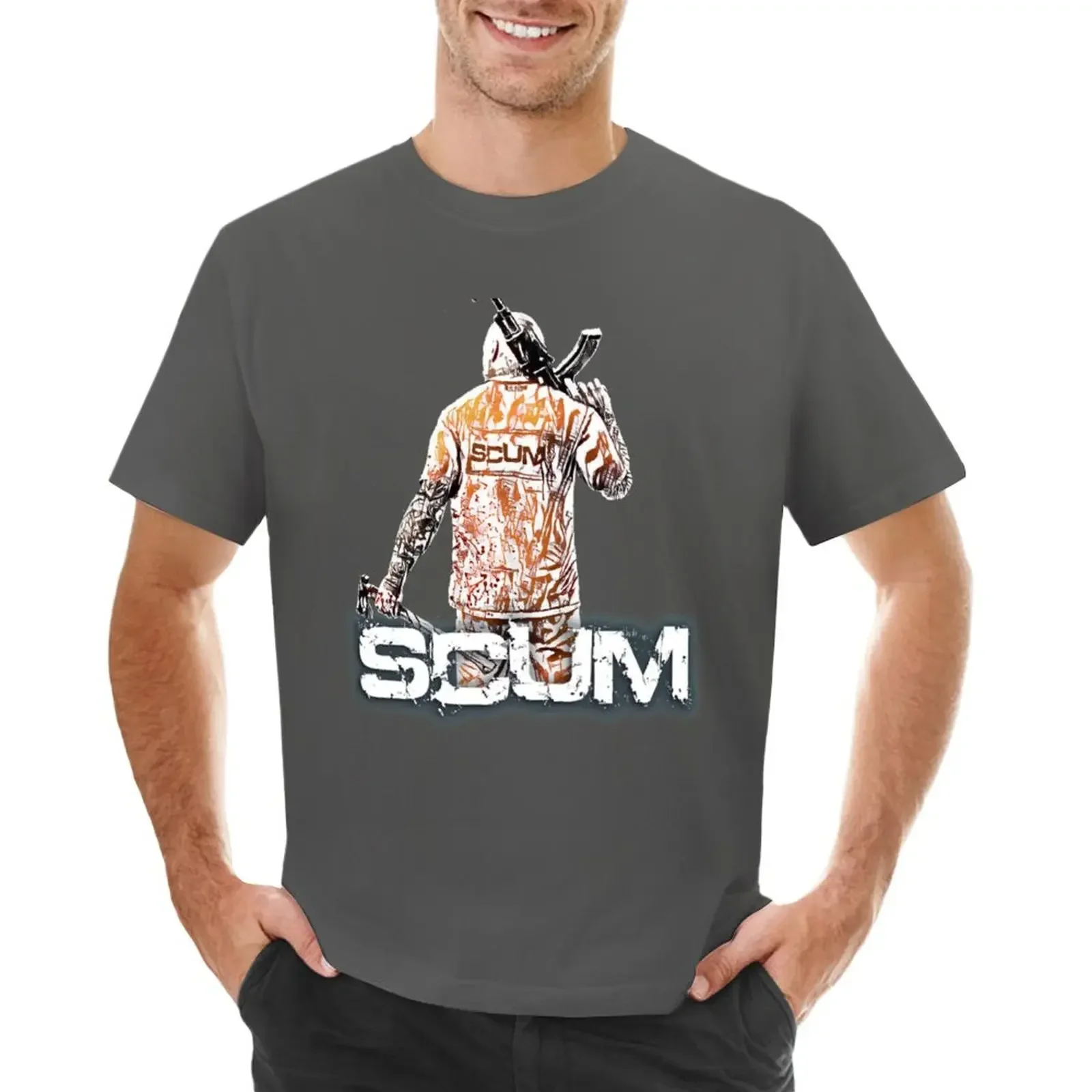 Футболка мужская с коротким рукавом и круглым вырезом