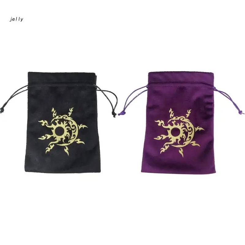 

448C Mini Jewelry Dices Card Gift Bag Drawstring Pouches Rune Divinations Tarot Bag Flannelette Game Oracles Cards Stored Bag