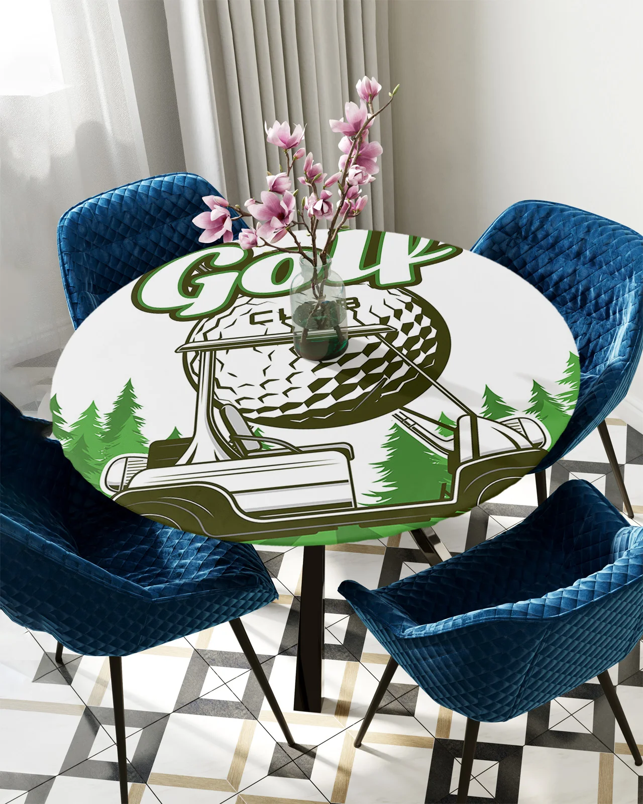 Waterproof Elastic Tablecloth For Kitchen Table Cloth Home Decoration