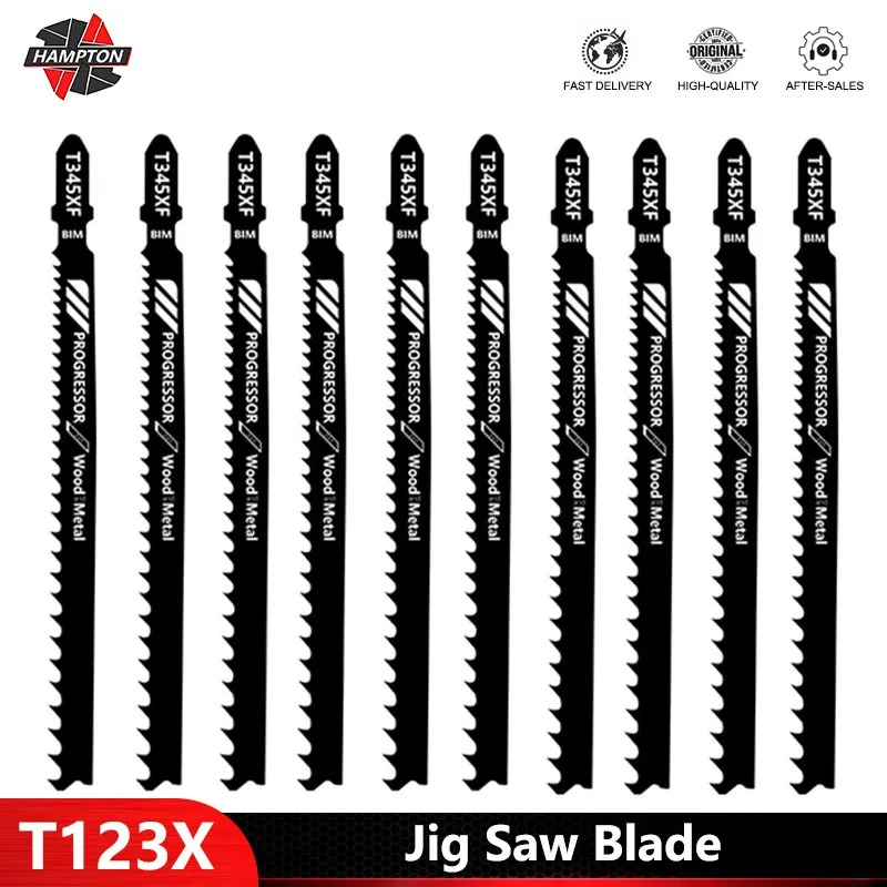 Лезвия для сабельной пилы, комплект из 5/10 резцов из быстрорежущей стали/высокопрочной стали, T123X T хвостовик, для работ по дереву и пластику