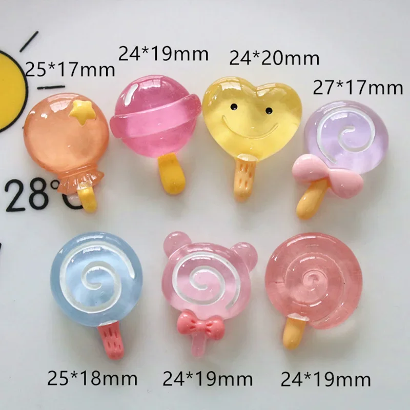 10 шт. прозрачные украшения для волос в виде леденца