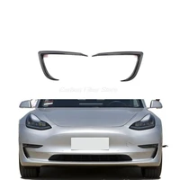 electric car dry carbon car bumper vents front canards for tesla model 3 sedan 2017 2021