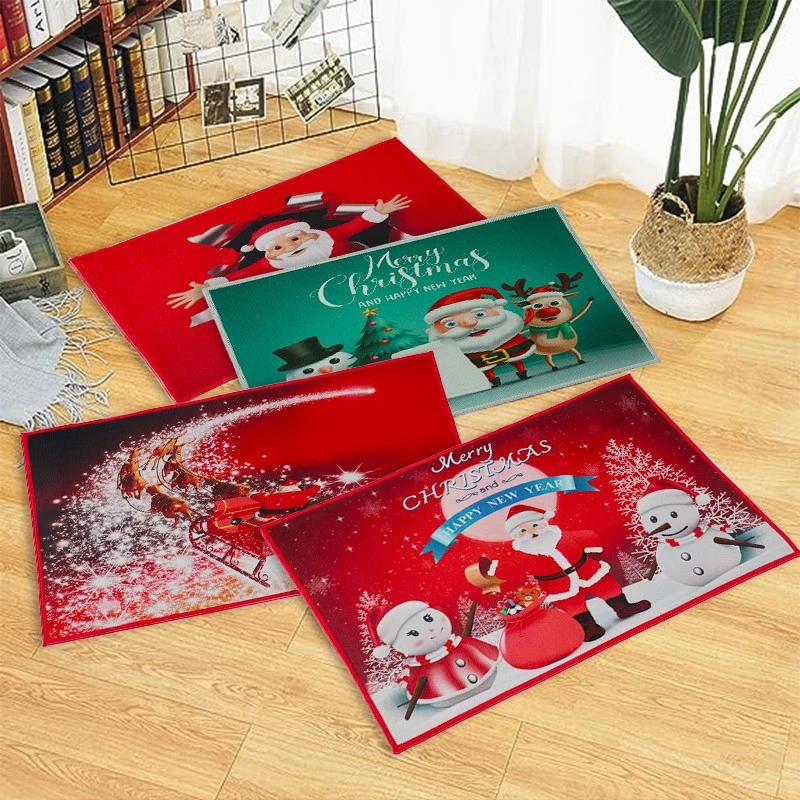 

Christmas Ornament 2023 Navidad Xmas Gift Doormat Santa Claus Claus Carpet Merry Christmas Decorations Happy New Year 2024