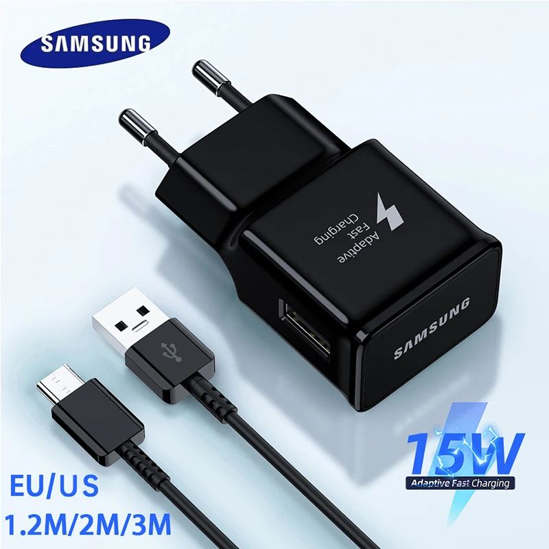 Samsung-Cargador de carga rápida para móvil, Cargador de 15w con Cable Usb...