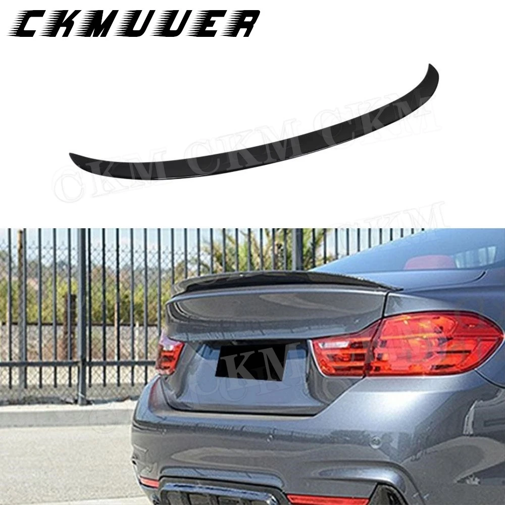 Фото CKMUUER Для BMW 4 серии F32 (не кабриолет) F36 Седан 2014-2019 Глянцевый задний спойлер на багажник Автомобильное антикрыло №2