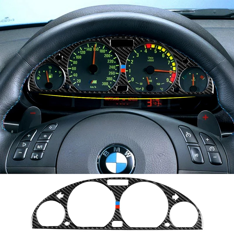 

Carbon Fiber Dashboard Panel Decoration Patch Car Stickers For BMW 3 Series 1998-2005 E46 Interior Accessories