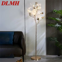 dlmh nordic creative floor lamp ginkgo flower shape light modern led decorative for home living bed room