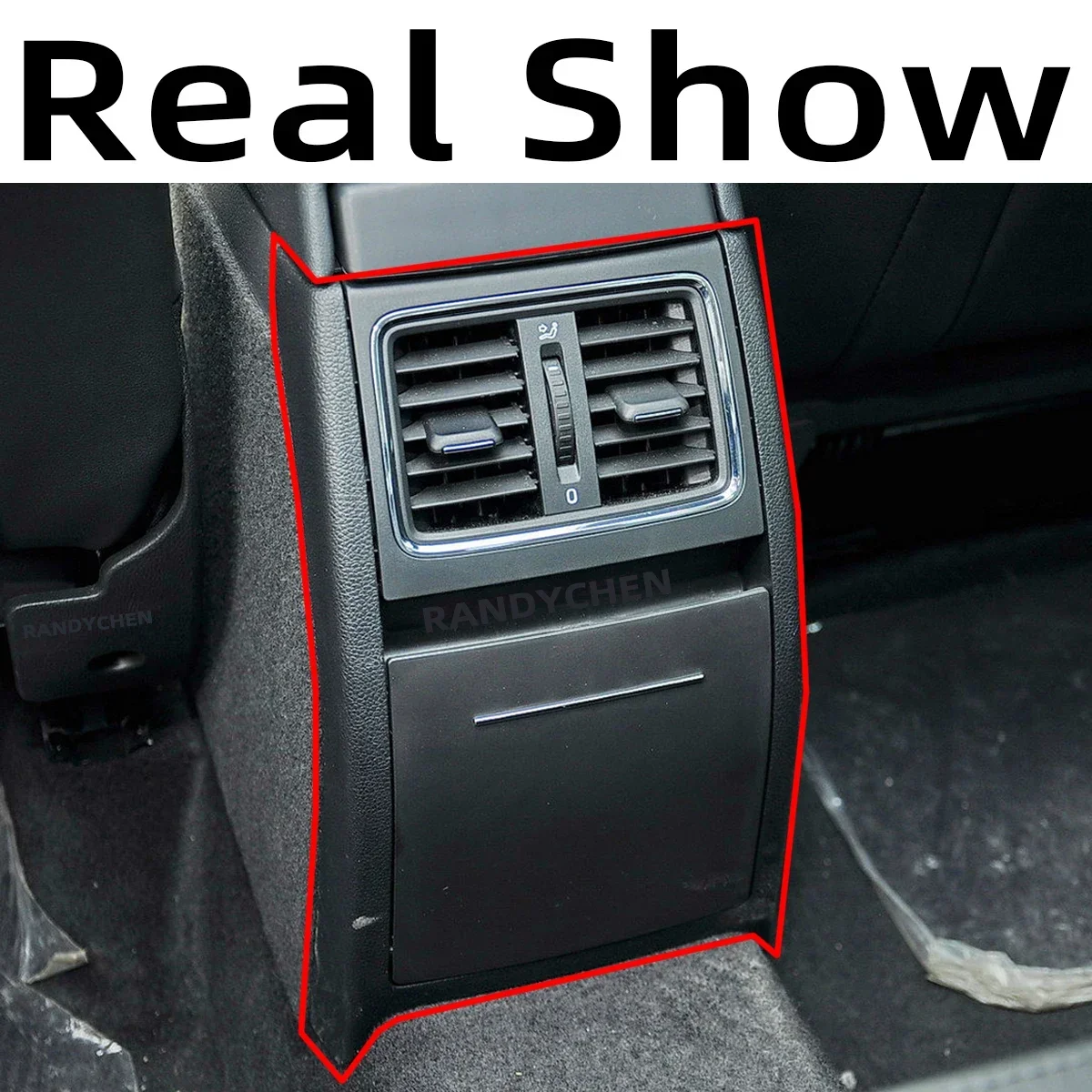 Для Skoda Octavia 2 A5 RS 2007-2009, Yeti 5L 5LD857203: Задняя хромированная решетка воздуховода, накладка на отверстие кондиционера, крышка отсека для хранения, накладка на пепельницу (art.: 3920dc9231864) - 3920dc9231864