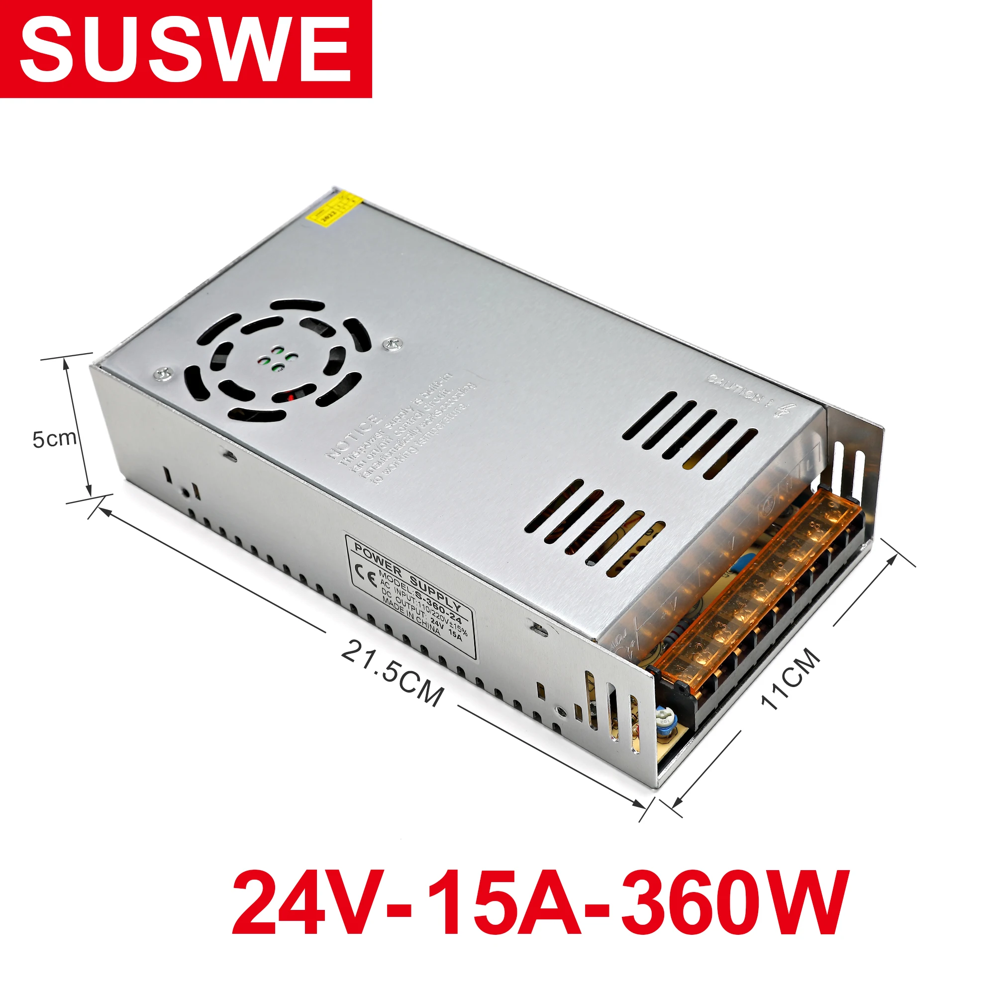 

24V Power 15A 350W Switching Power Adapter LED Monitoring Switching Power 3C Certification