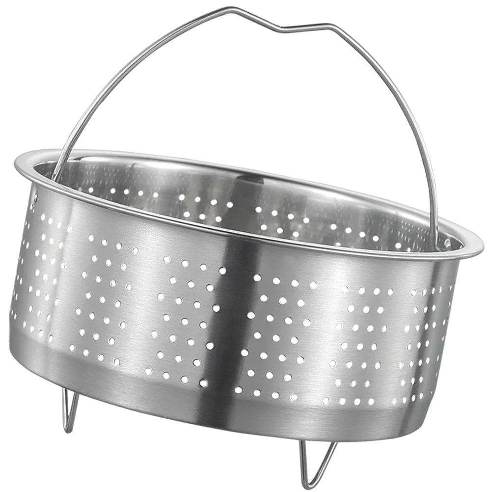 

Stainless Steel Steamer Basket Metal Steamer Insert Steaming Rack Handle Vegetables Fruit Colander Strainer Rice Cooker Steaming