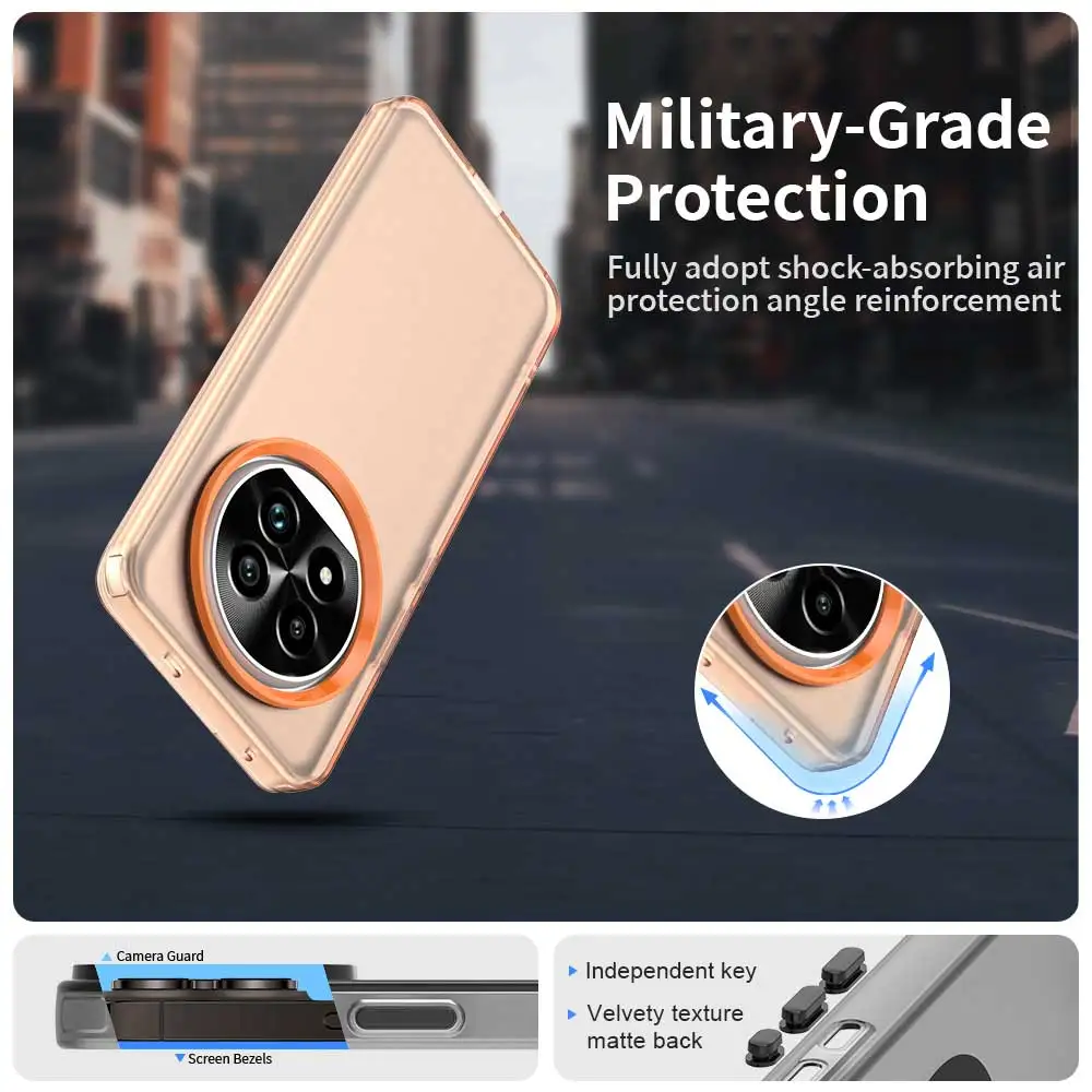 Матовый чехол для Realme 13 Pro + Plus Fundas Coque матовый полупрозрачный задней панели