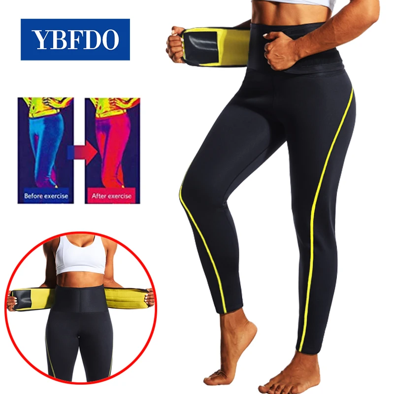 

YBFDO Hot Sauna Suit Sauna Sweat Pants Neoprene Suit Sweating Shapers Women Weight Loss Fat Burn Corset Body Shaper Slimming