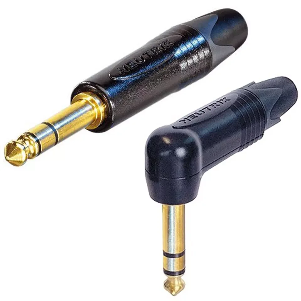 

NEW2023 Switzerland NEUTRIK NP3X-B/NP3RX-B 3 pole right angle 1/4" 6.35mm 6.5 stereo sound gold-plated plug straight angle