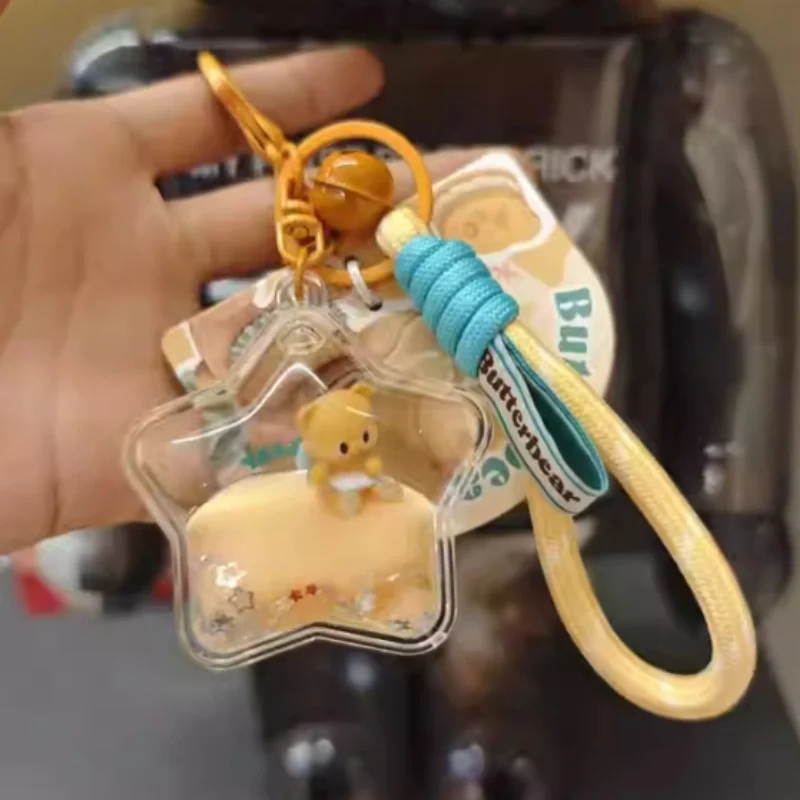 Масло-медведь флип-анимационная машина для влюбленных милый брелок ключей