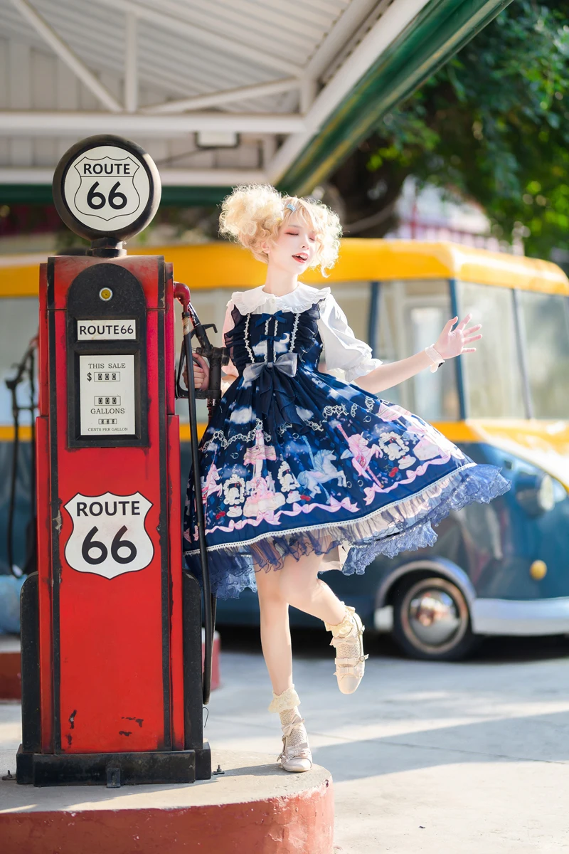 Японское милое платье Jsk в стиле &quotЛолита&quot женские платья на бретельках без