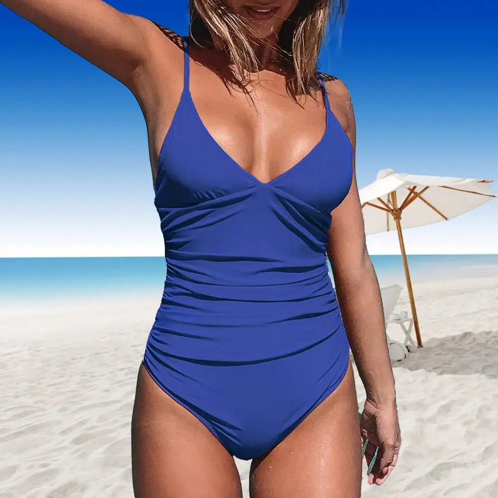 

Женский летний Монокини Без Рукавов, женский пляжный Монокини, Однотонный женский летний Монокини