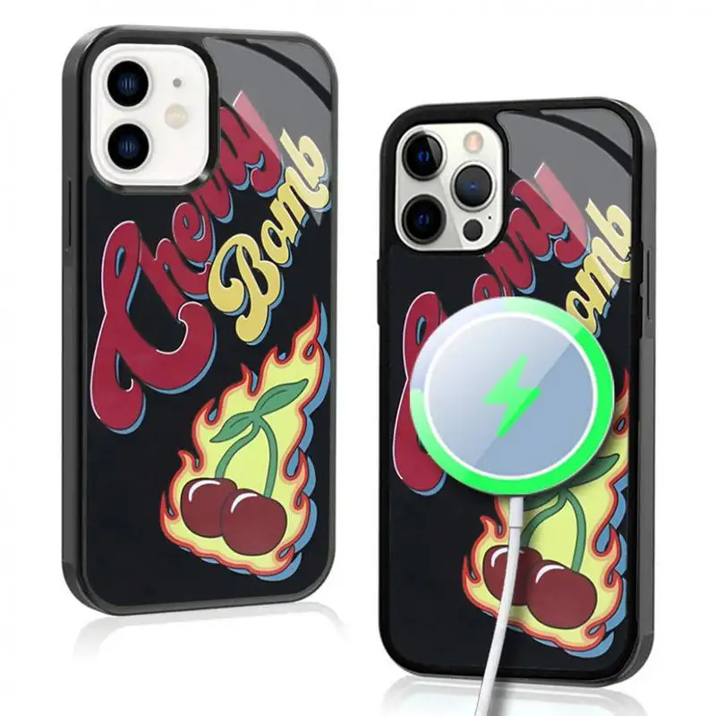 Чехол для телефона с принтом Cherry Bomb IPhone 11 12 13 14 15 Plus Pro Max зеркальный акриловый