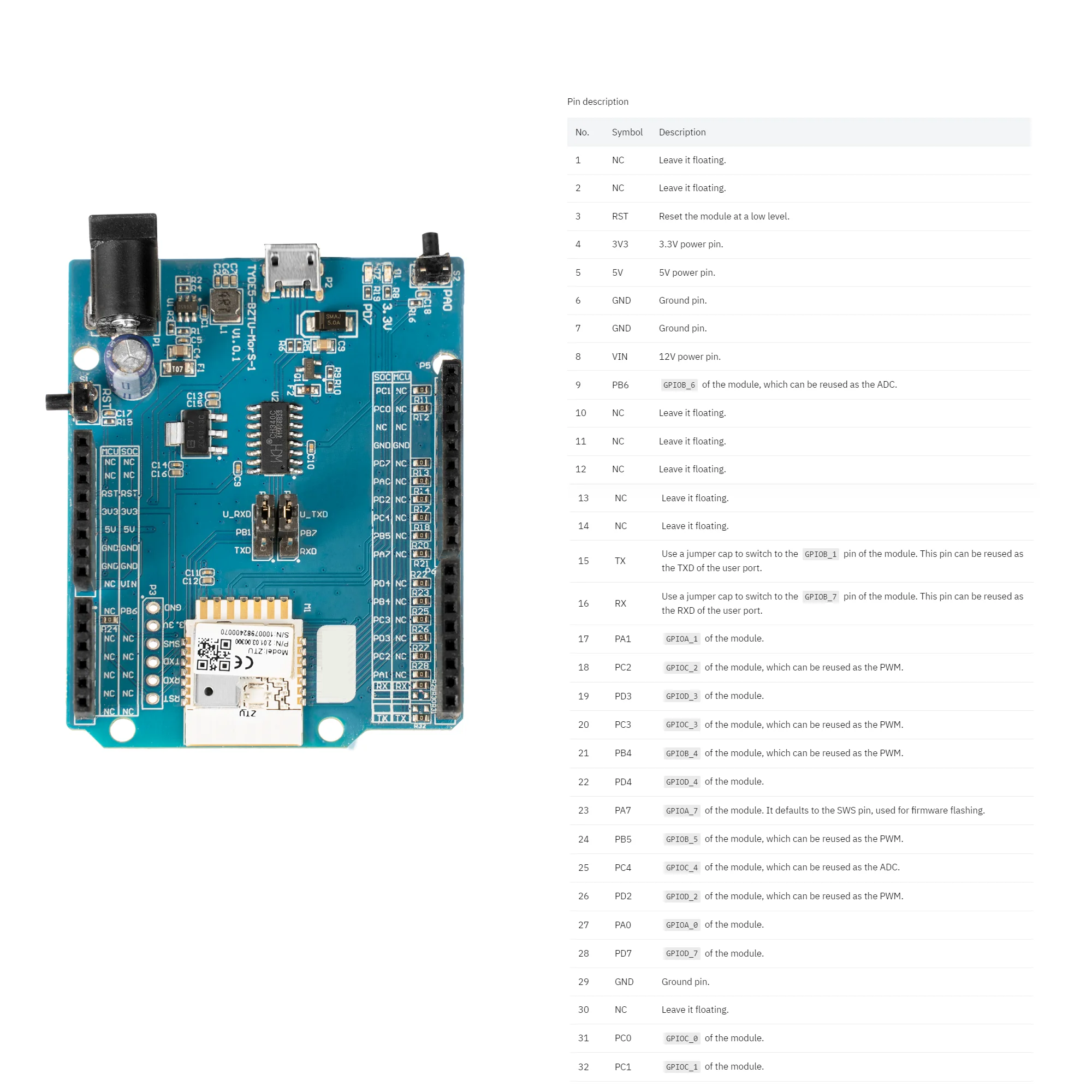Основная плата управления Zigbee SoC Board V2