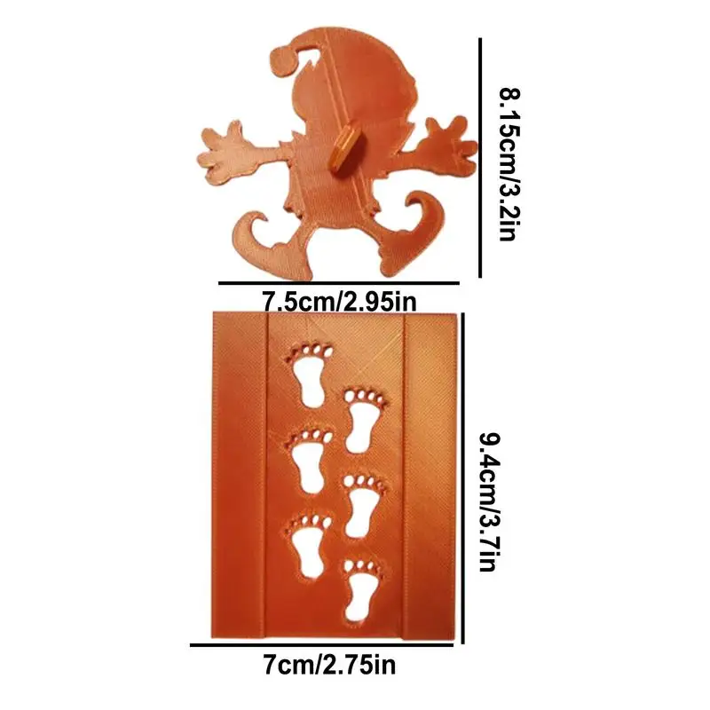 Новый трафарет гнома следы Рождественский карлик эльф подвеска для лазерной