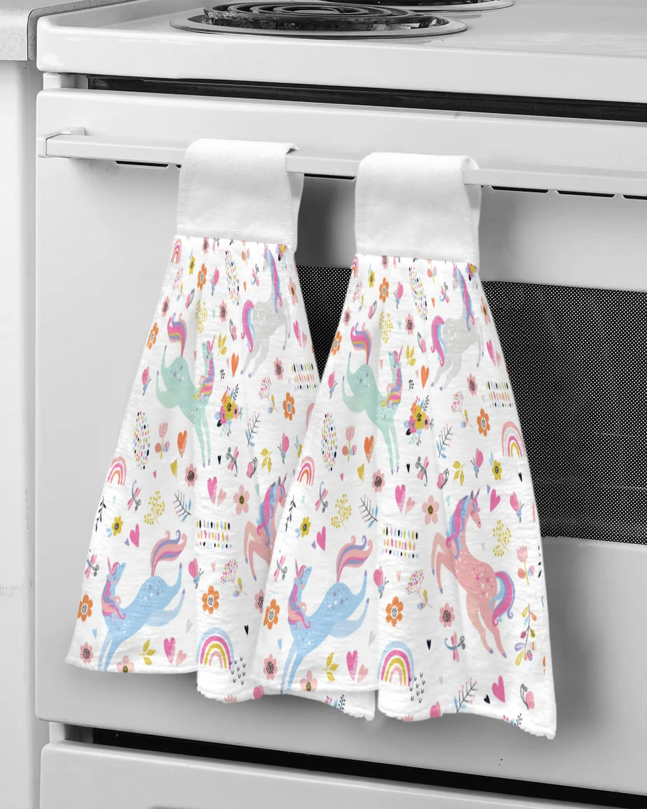 

Cartoon Cute Unicorn Hand Towel For Child Absorbent Microfiber Kitchen Towel Tableware Cleaning Towel Kitchen Tools